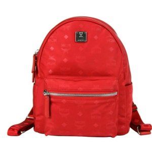 **SOLD** MCM Red Dieter Teardrop Small Backpack